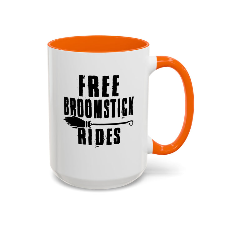 Free Broomstick Rides - Accent Coffee Mug (11, 15oz)