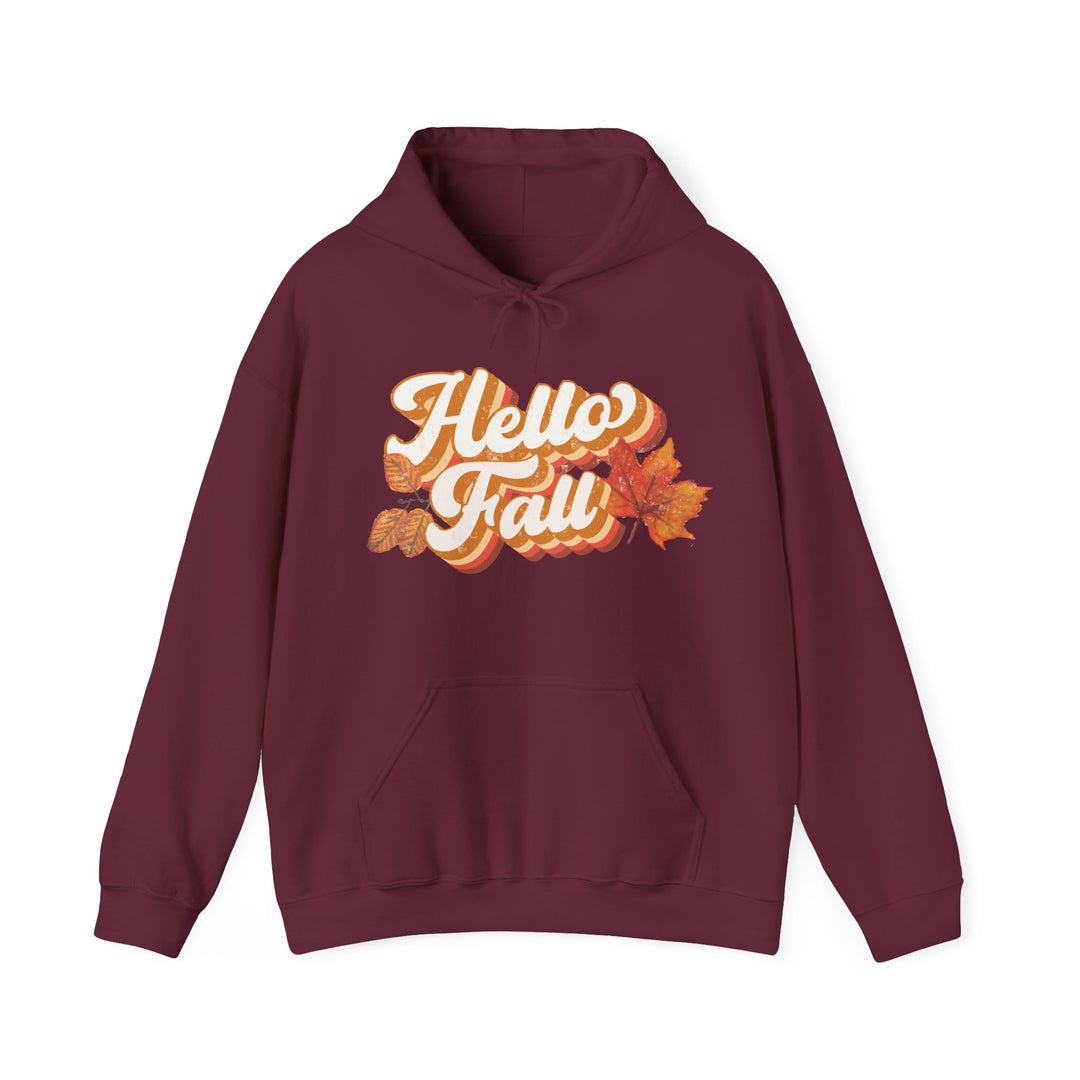 Retro Hello Fall - Unisex Heavy Blend™ Hooded Sweatshirt