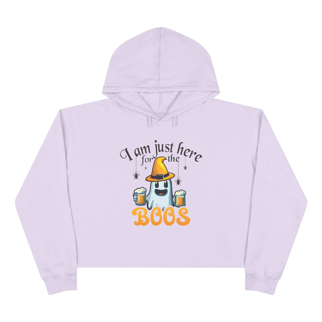 I'm Just Here For The Boos - Crop Hoodie