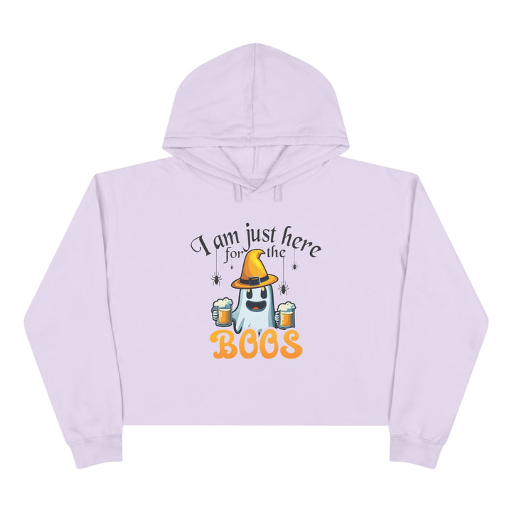 I'm Just Here For The Boos - Crop Hoodie