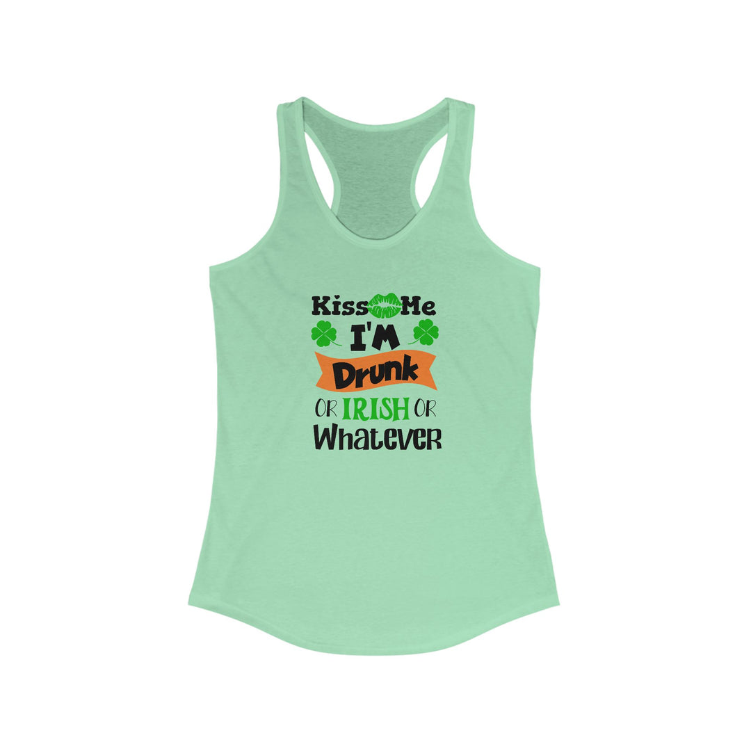 Kiss Me I'm Drunk - Women's Ideal Racerback Tank