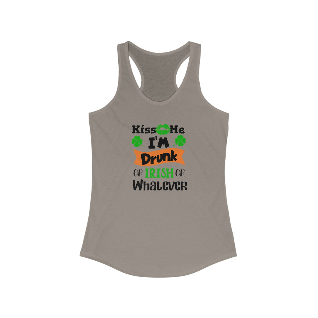 Kiss Me I'm Drunk - Women's Ideal Racerback Tank