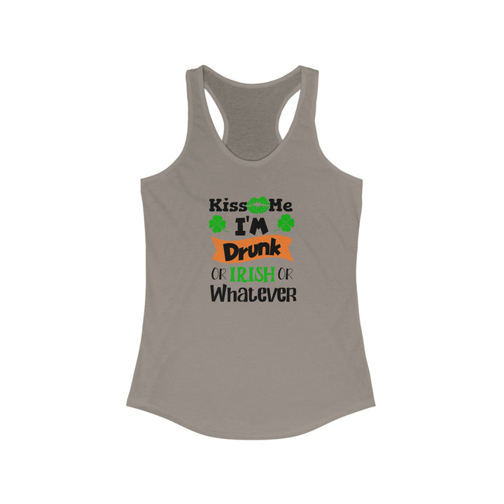 Kiss Me I'm Drunk - Women's Ideal Racerback Tank