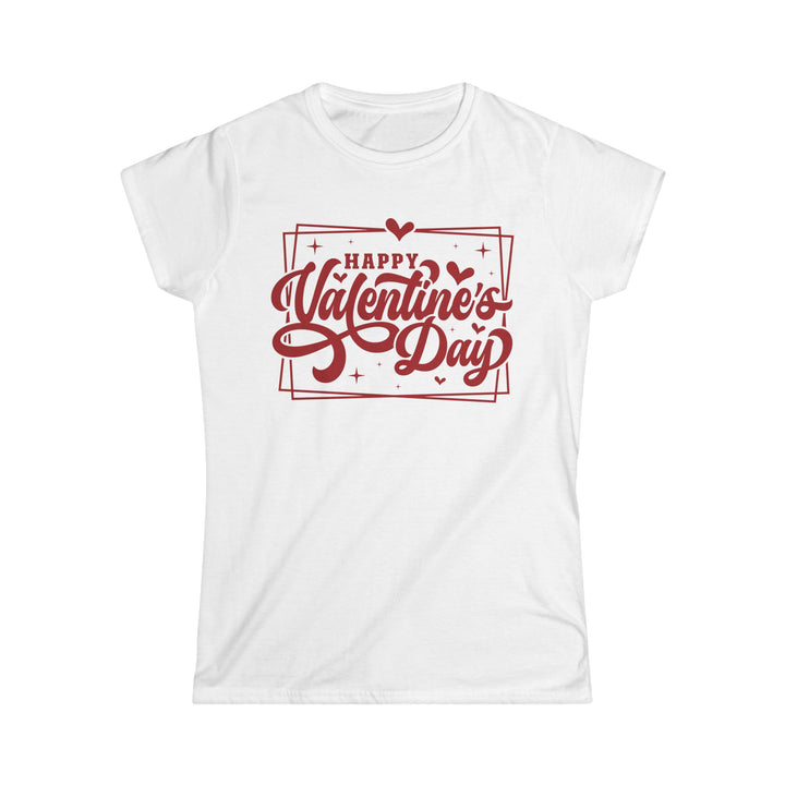 Happy Valentine's Day W/Hearts - Women's Softstyle Tee