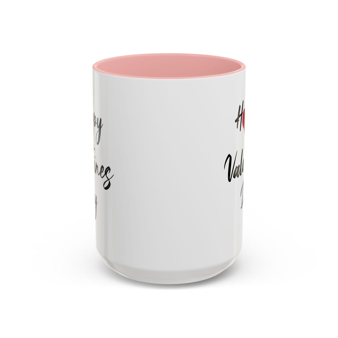 Happy Valentines Day - Accent Coffee Mug (11, 15oz)