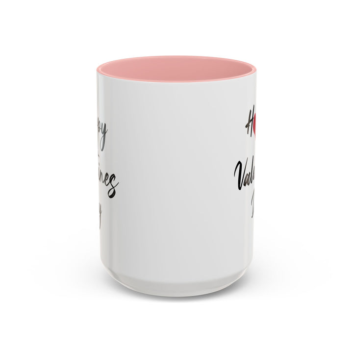 Happy Valentines Day - Accent Coffee Mug (11, 15oz)