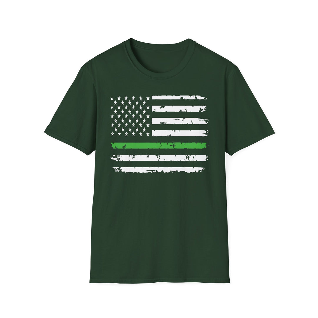 Green Line Flag - Unisex Softstyle T-Shirt