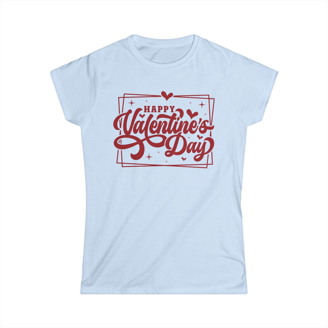 Happy Valentine's Day W/Hearts - Women's Softstyle Tee