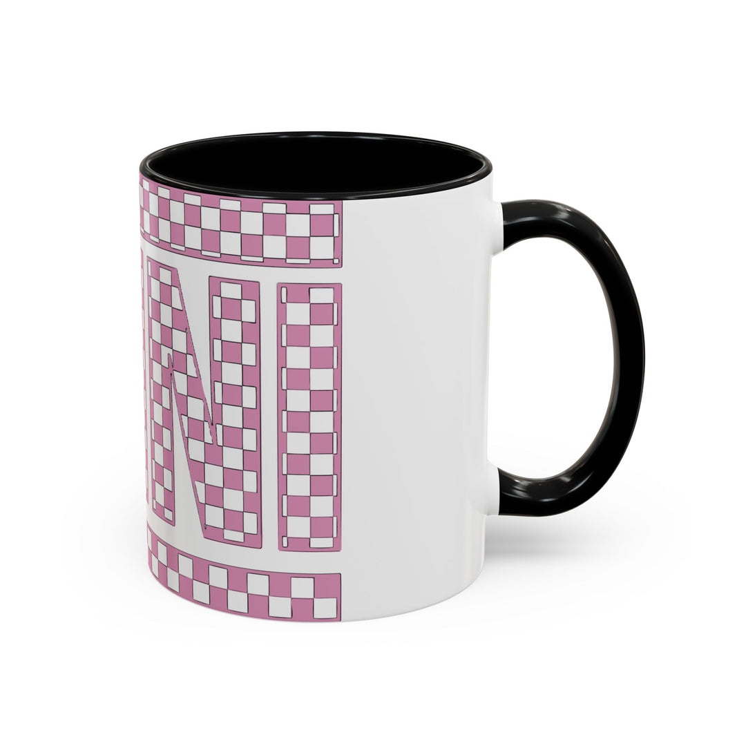 Pink Check Mini - Accent Coffee Mug (11, 15oz)