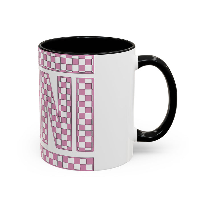 Pink Check Mini - Accent Coffee Mug (11, 15oz)