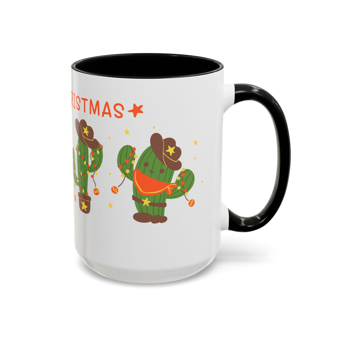Merry Christmas Cactus -  Accent Coffee Mug (11, 15oz)