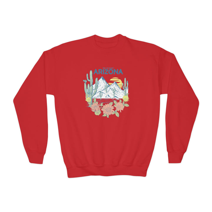 Feel The Sunset Arizona - Youth Crewneck Sweatshirt