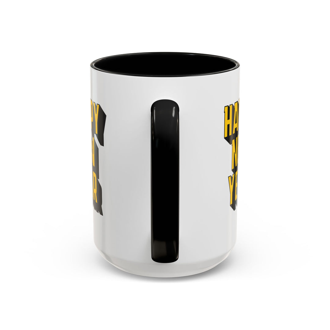 Block Happy New Year - Accent Coffee Mug (11, 15oz)