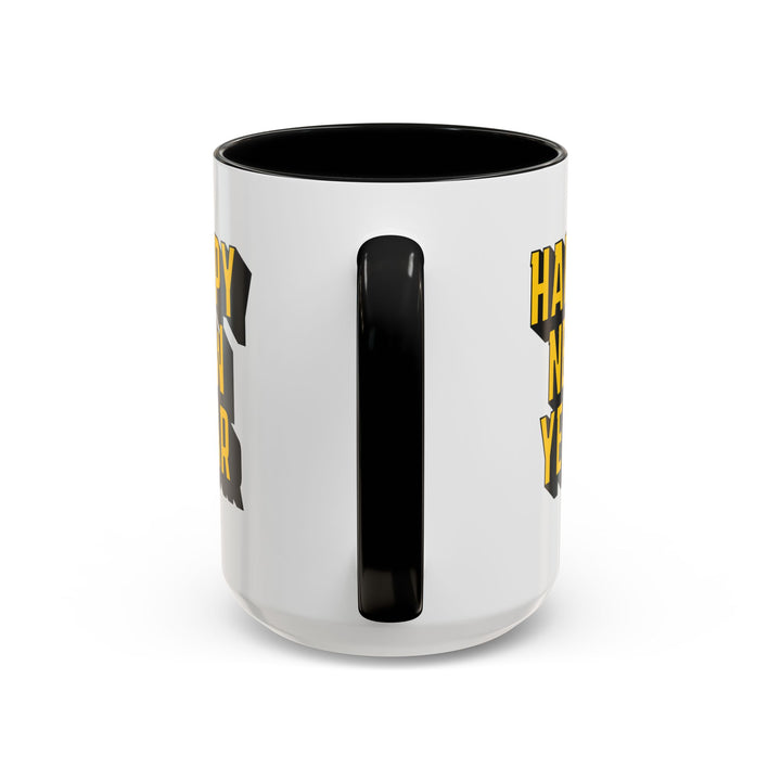 Block Happy New Year - Accent Coffee Mug (11, 15oz)
