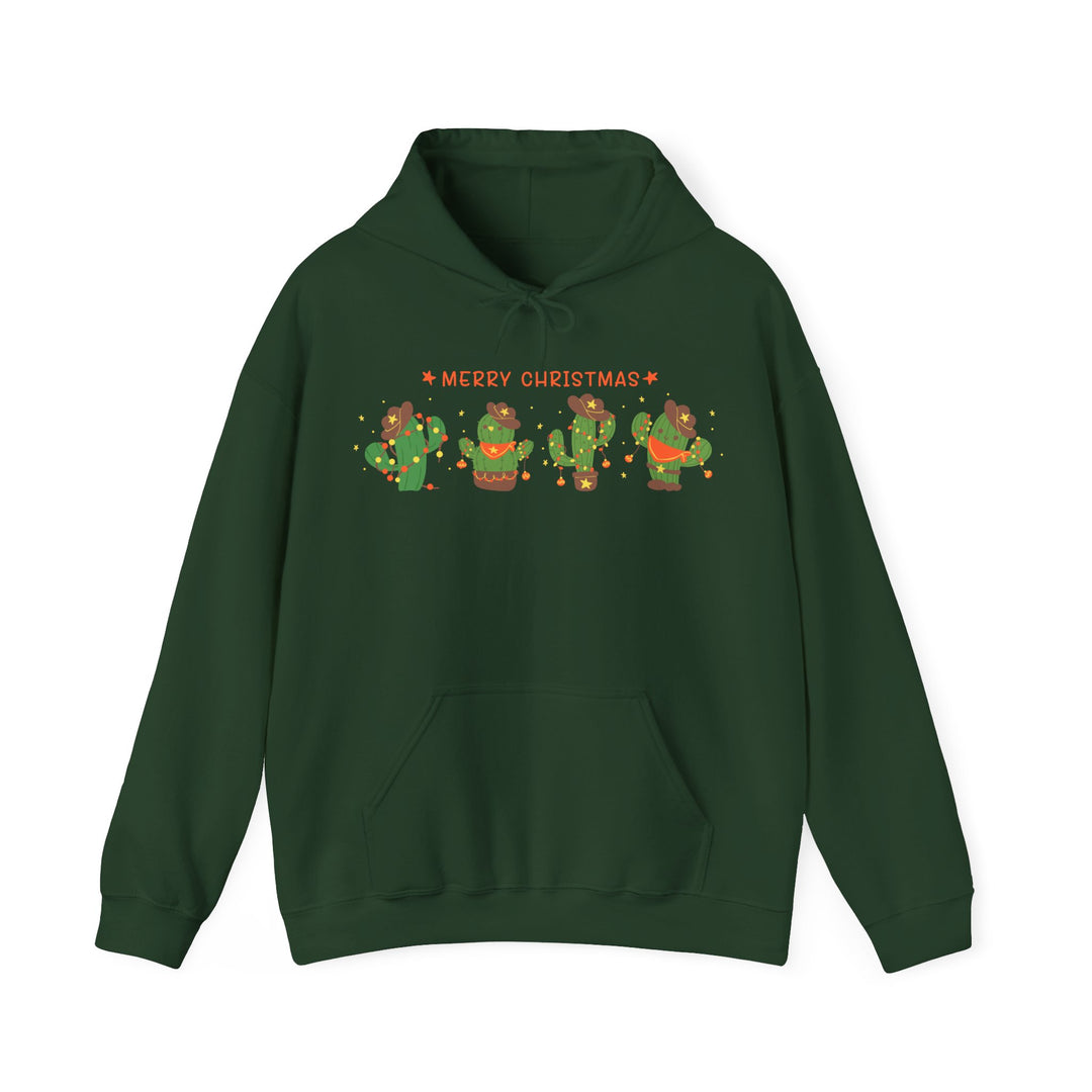 Merry Christmas Cactus - Unisex Heavy Blend™ Hooded Sweatshirt