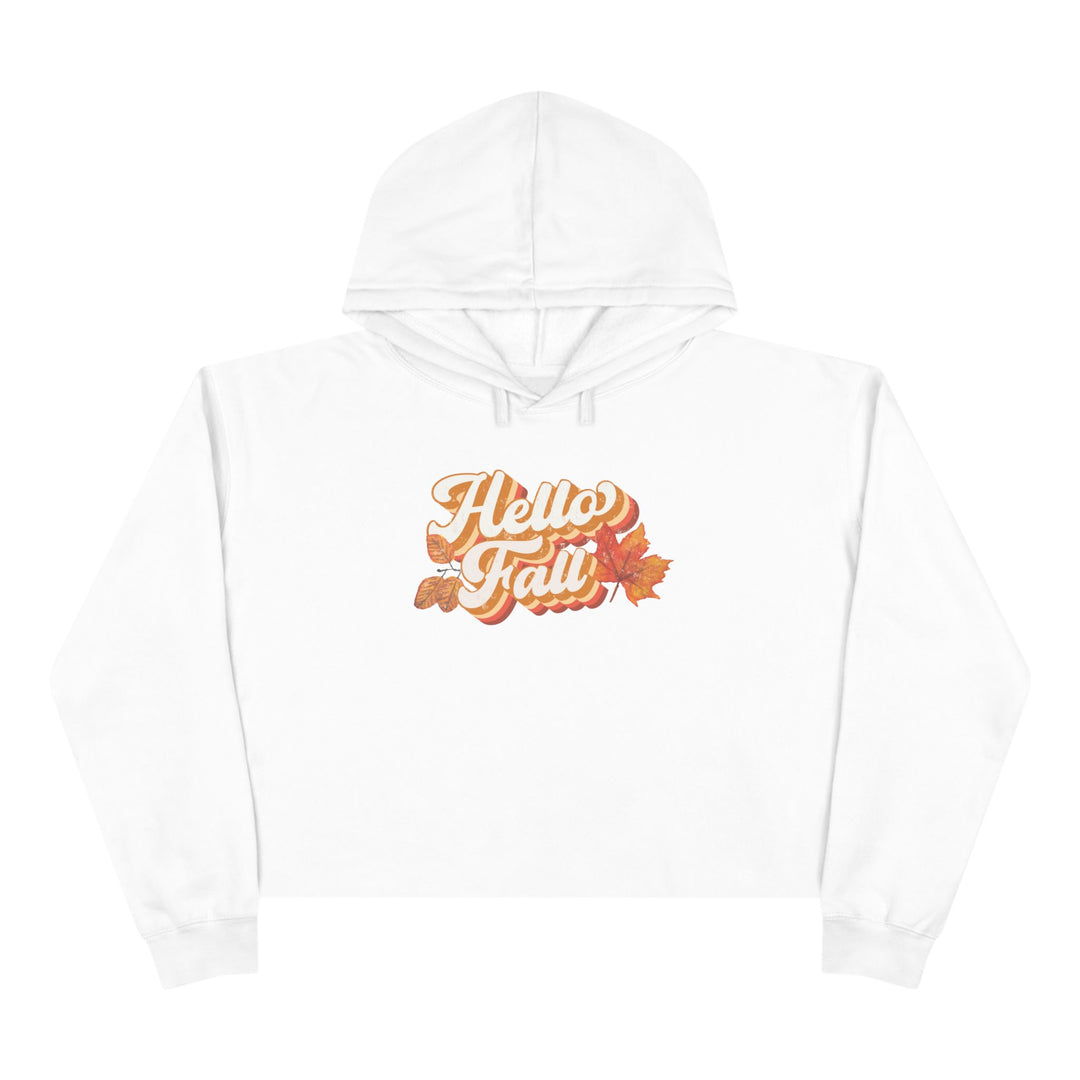 Retro Hello Fall - Crop Hoodie