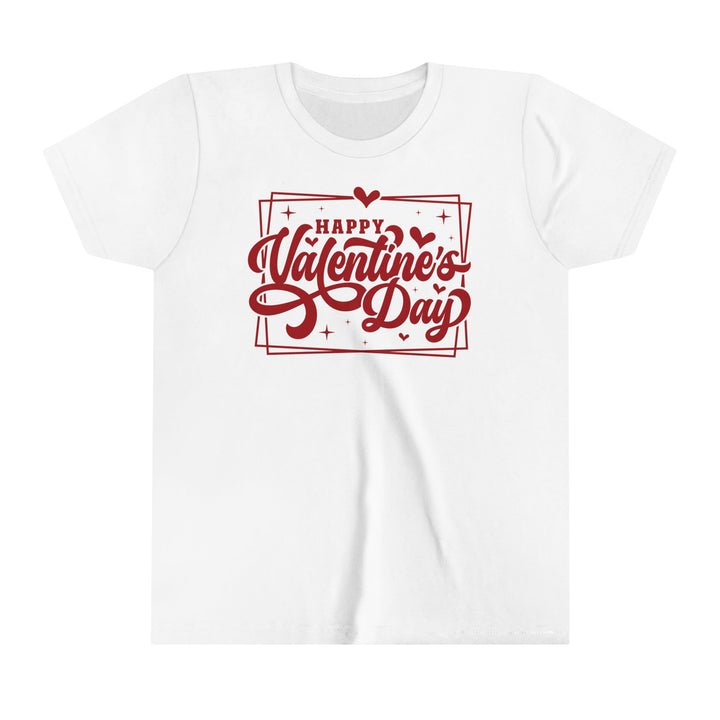 Happy Valentine's Day W/Hearts - Youth Short Sleeve Tee