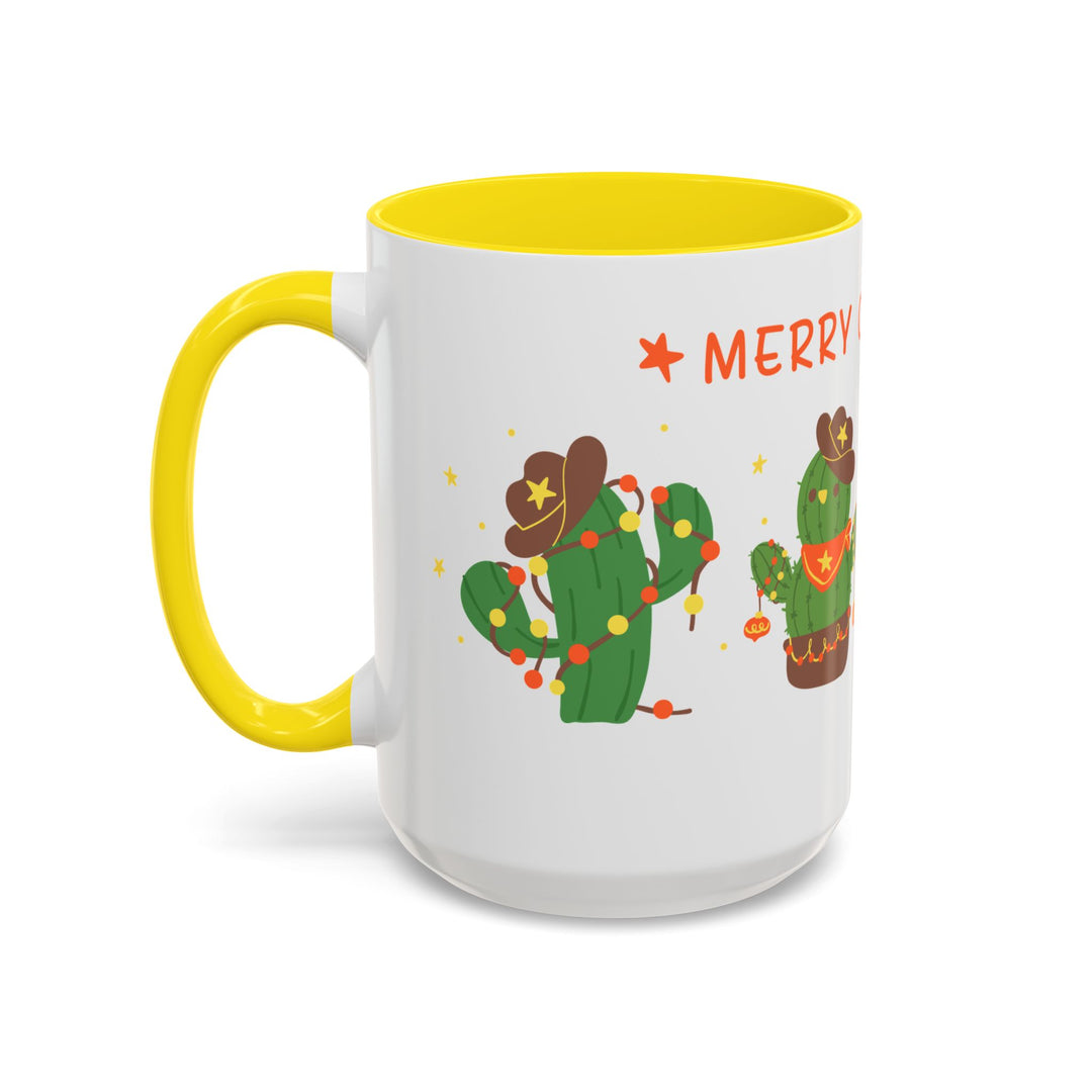 Merry Christmas Cactus -  Accent Coffee Mug (11, 15oz)