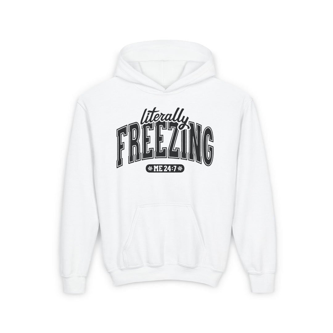 Literally Freezing - Youth Heavy Blend Hooded Sweatshirt