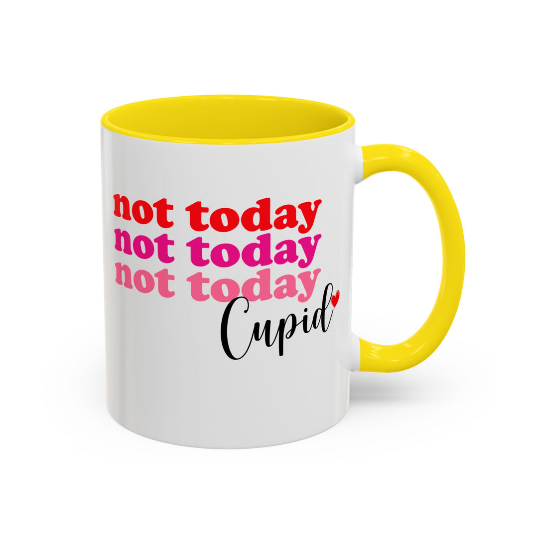 Not Today Cupid - Accent Coffee Mug (11, 15oz)