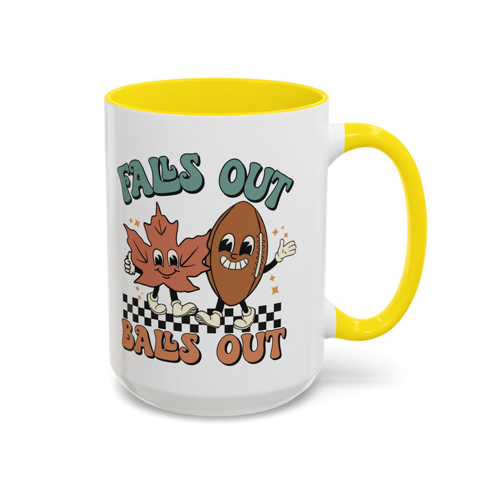 Falls Out Balls Out - Accent Coffee Mug (11, 15oz)