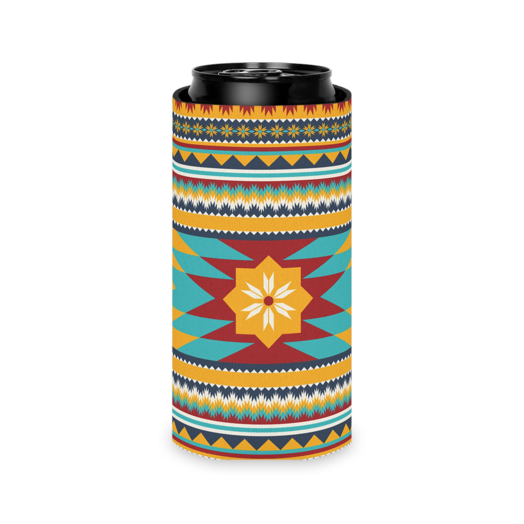 Gold Aztec Print - Can Cooler