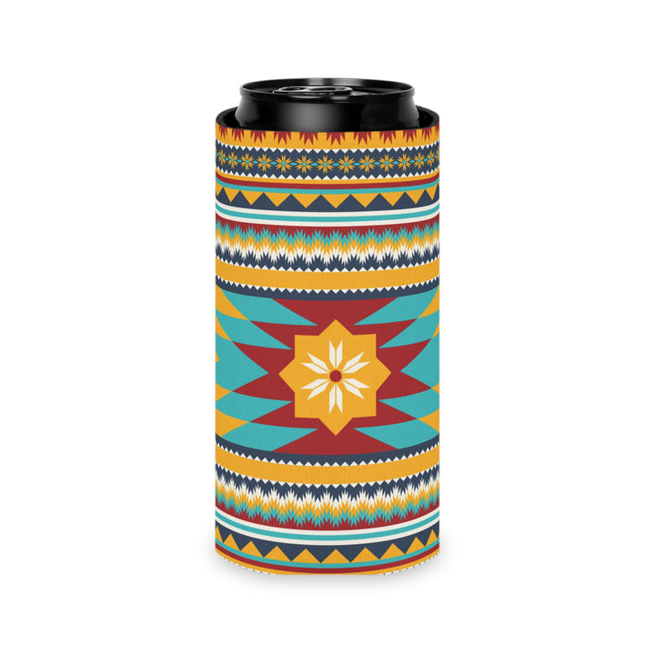 Gold Aztec Print - Can Cooler