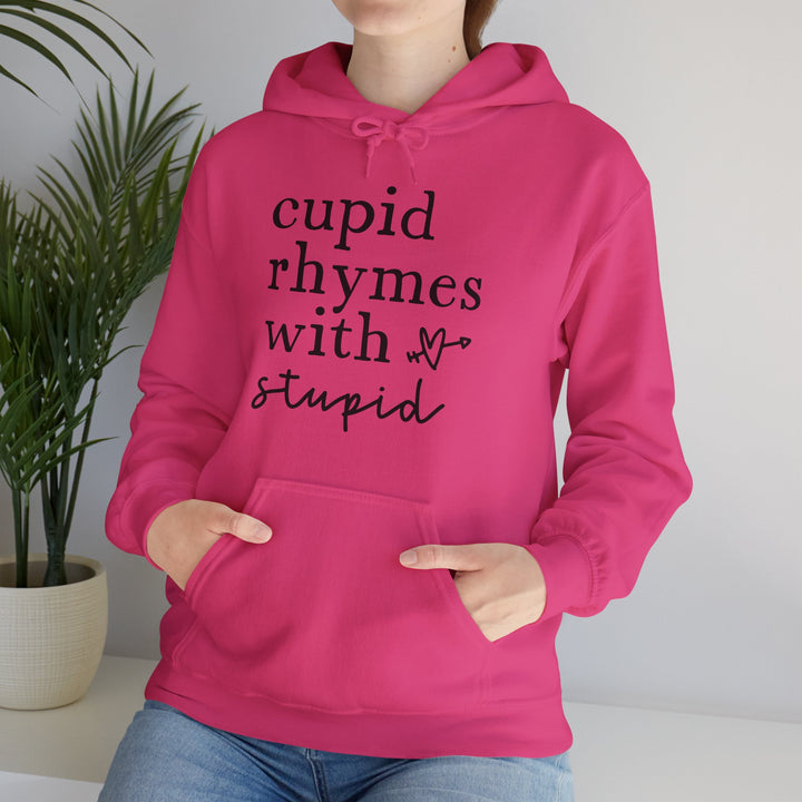 Cupid Rhymes With Stupid - Unisex Heavy Blend™ Hooded Sweatshirt