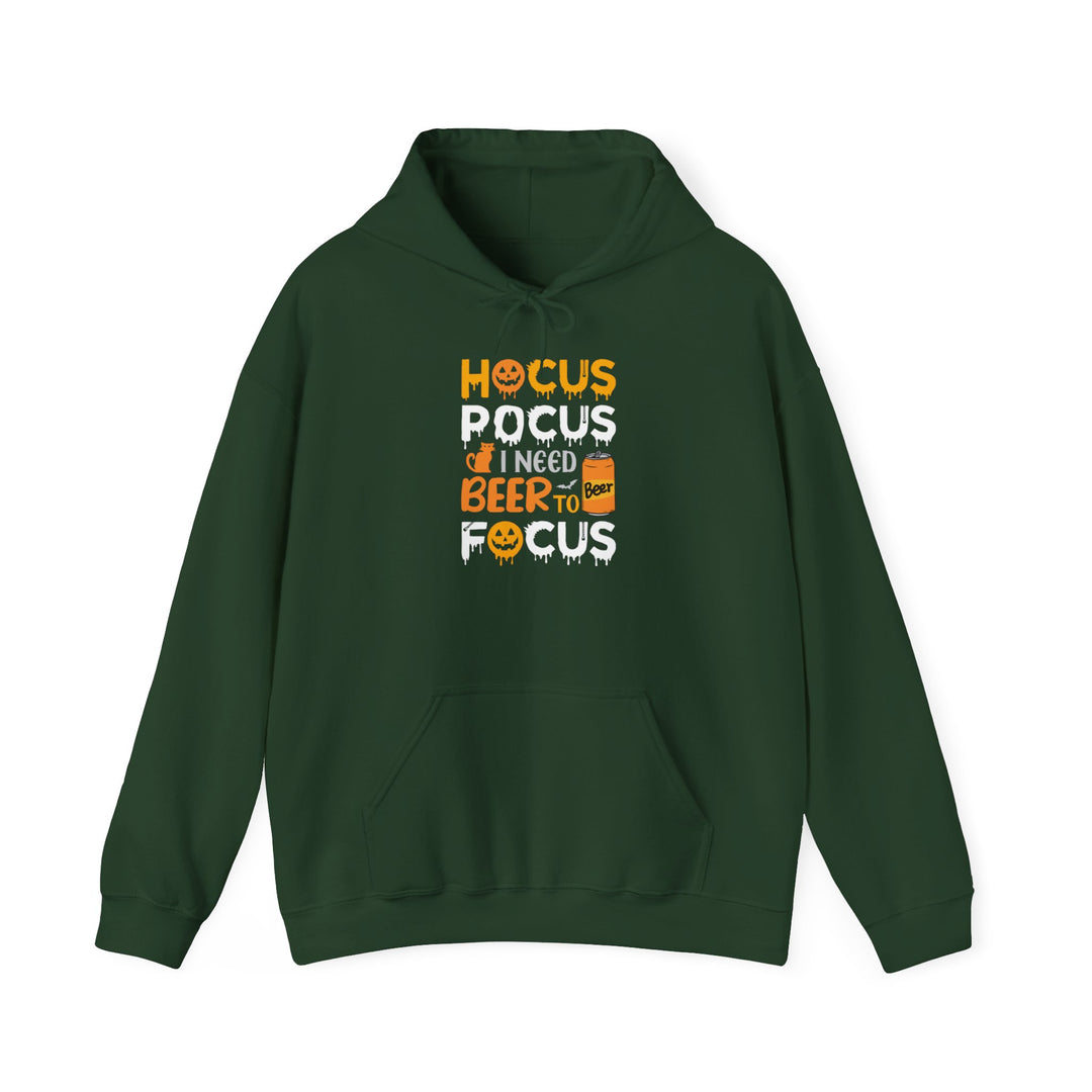 Hocus Pocus I Need A Beer To Focus - Unisex Heavy Blend™ Hooded Sweatshirt