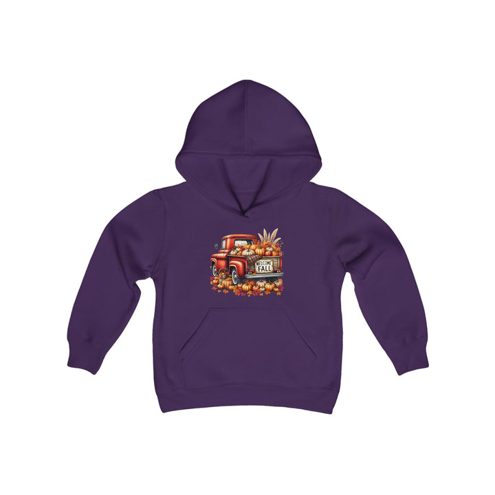 Welcome Fall - Youth Heavy Blend Hooded Sweatshirt
