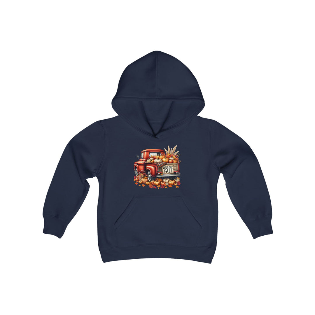 Welcome Fall - Youth Heavy Blend Hooded Sweatshirt