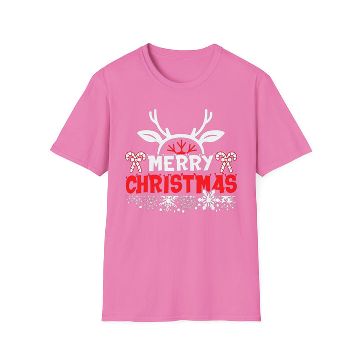 Merry Christmas Antlers - Unisex Softstyle T-Shirt
