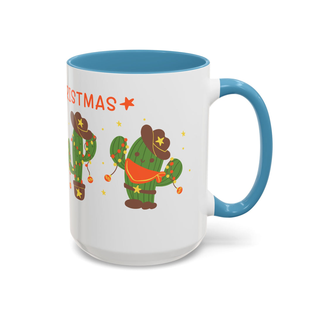 Merry Christmas Cactus -  Accent Coffee Mug (11, 15oz)