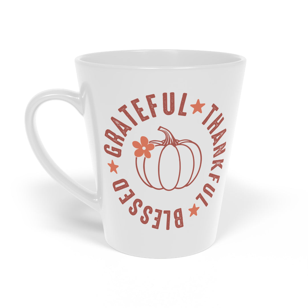 Grateful Thankful Blessed - Latte Mug, 12oz