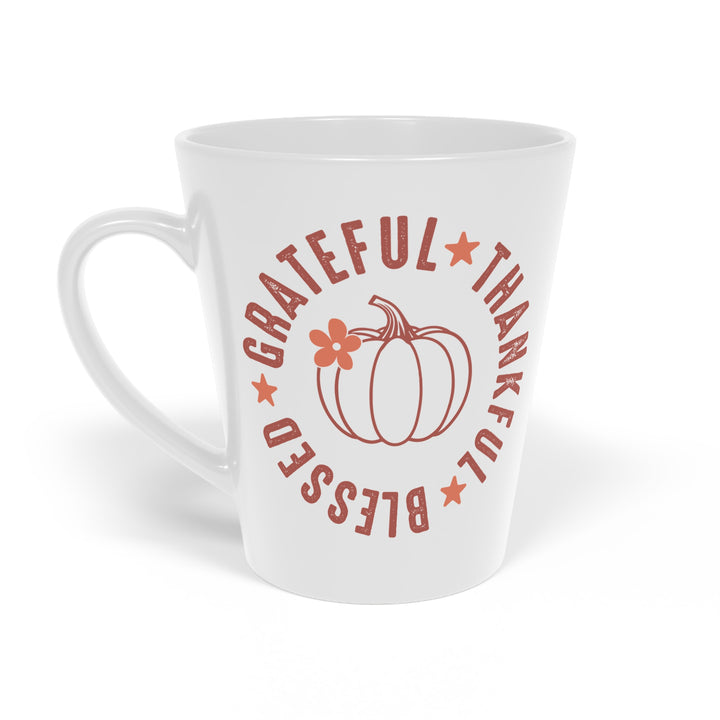 Grateful Thankful Blessed - Latte Mug, 12oz