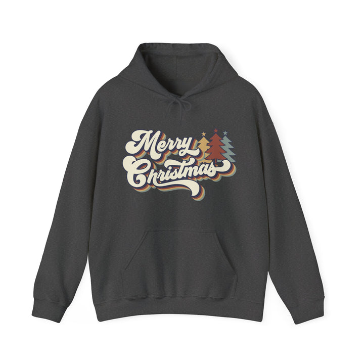 Retro Merry Christmas - Unisex Heavy Blend™ Hooded Sweatshirt