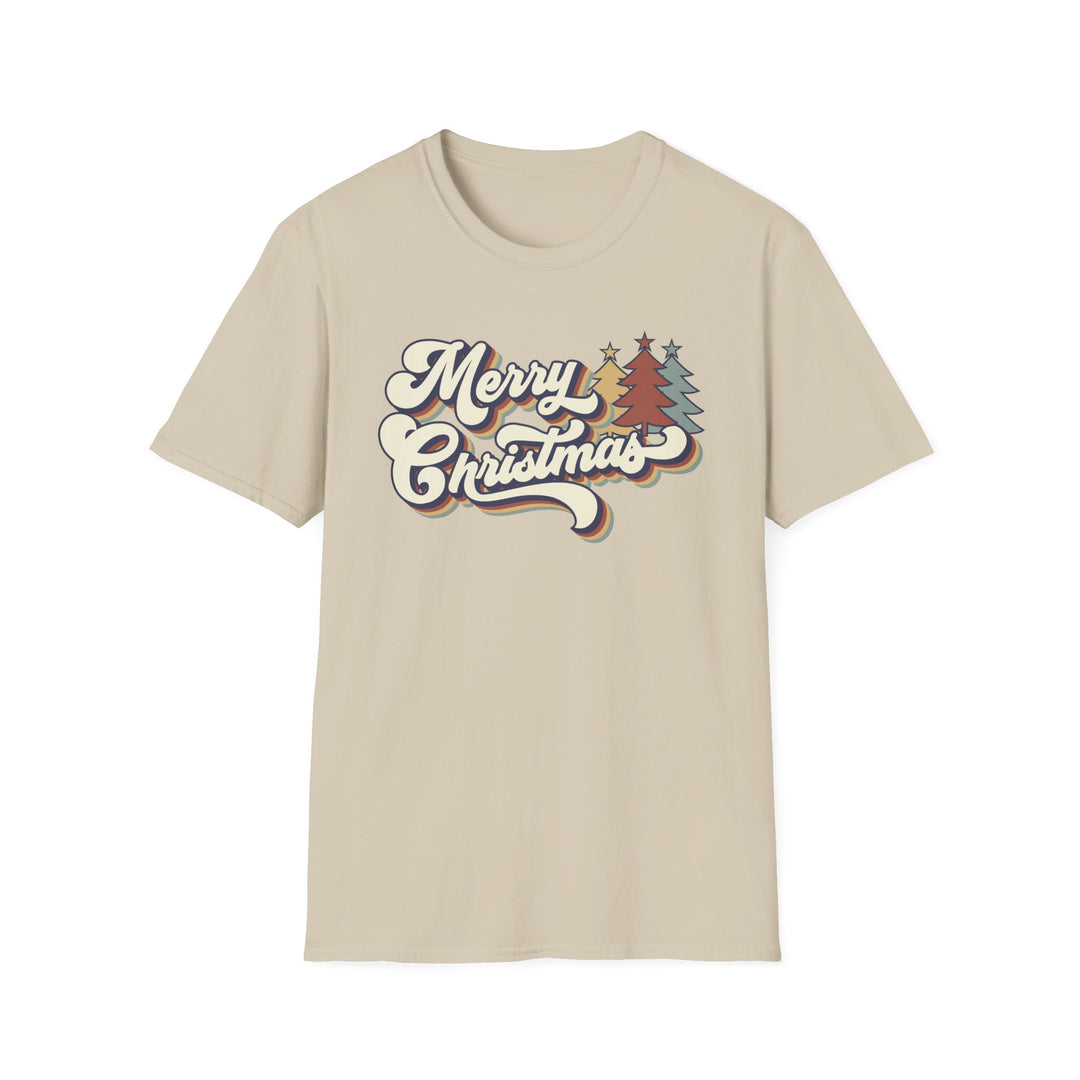 Retro Merry Christmas - Unisex Softstyle T-Shirt