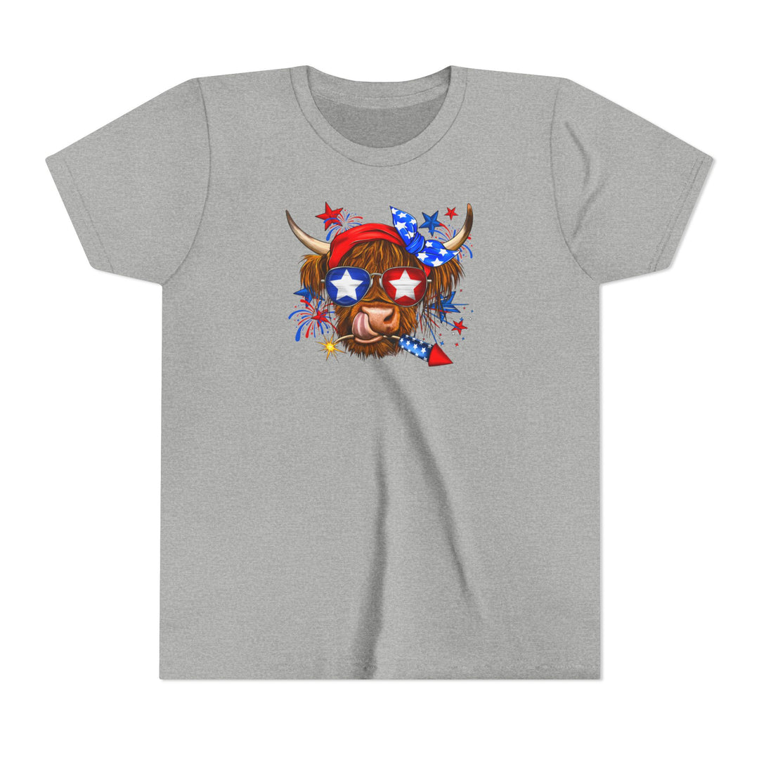 4th Of July Cow - Youth Short Sleeve Tee