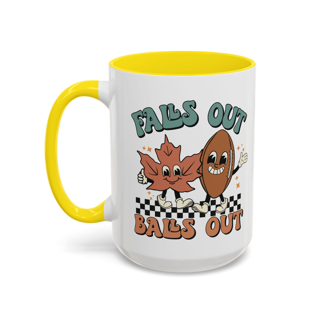 Falls Out Balls Out - Accent Coffee Mug (11, 15oz)