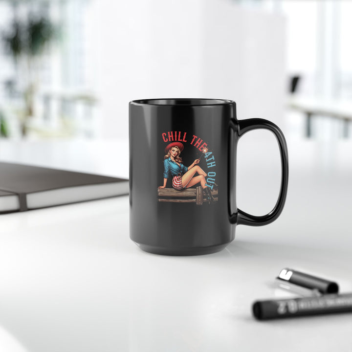 Chill The 4th Out - Black Mug (11oz, 15oz)