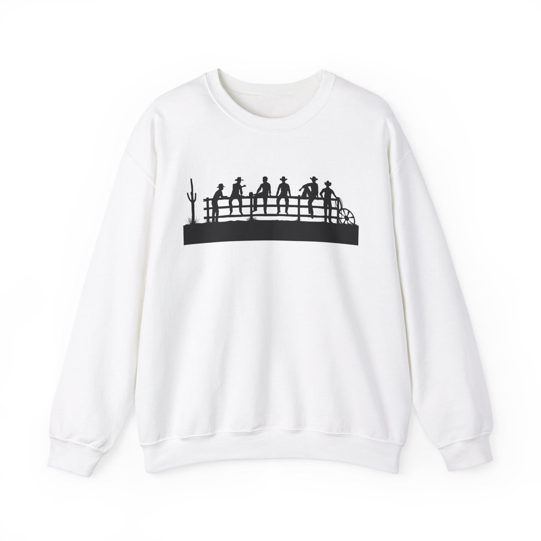 Cowboys On Fence Silhouette - Unisex Heavy Blend™ Crewneck Sweatshirt
