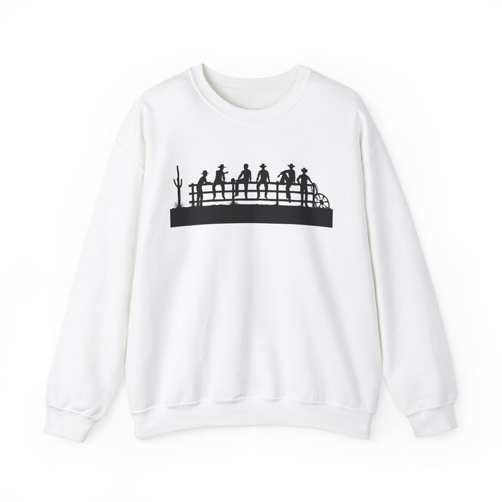 Cowboys On Fence Silhouette - Unisex Heavy Blend™ Crewneck Sweatshirt