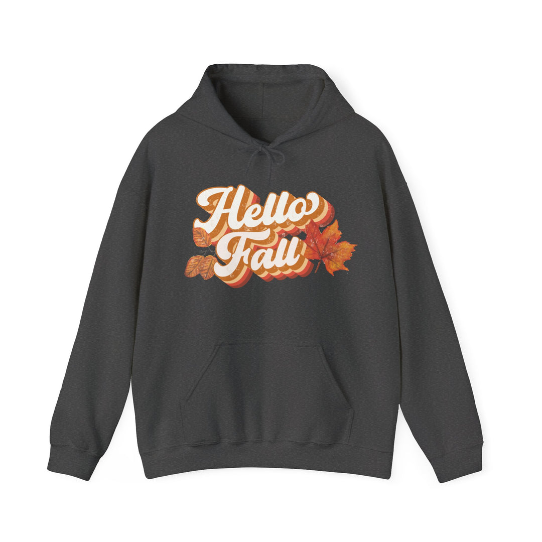 Retro Hello Fall - Unisex Heavy Blend™ Hooded Sweatshirt