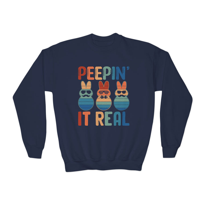 Peepin It Real - Youth Crewneck Sweatshirt