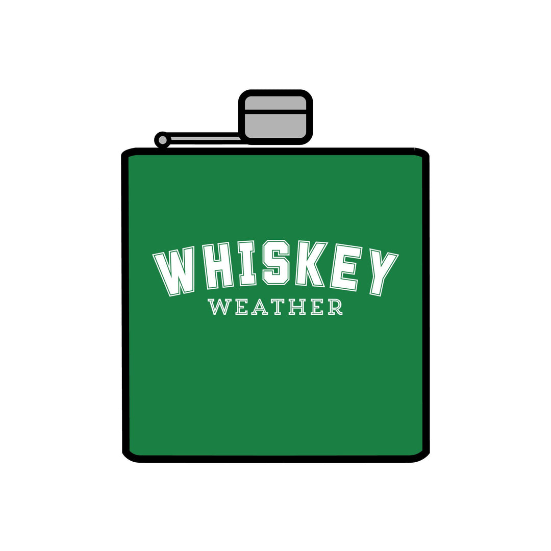 Whiskey Weather - Stainless Steel Flask, 6oz