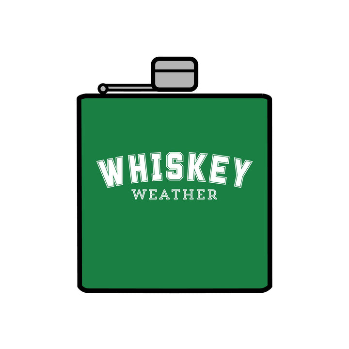 Whiskey Weather - Stainless Steel Flask, 6oz