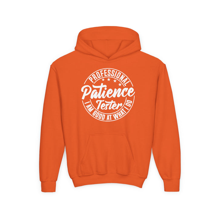 Professional Patience Tester - Youth Heavy Blend Hooded Sweatshirt