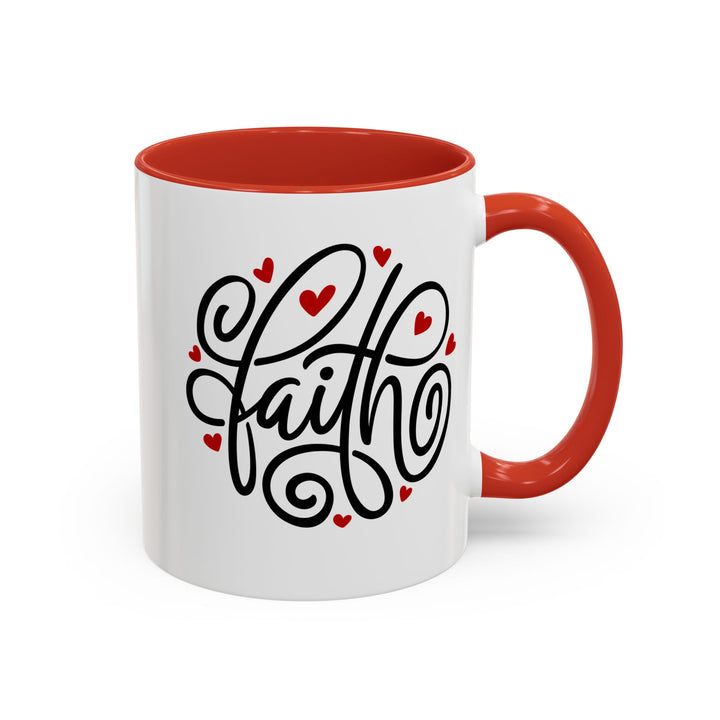 Faith Hearts - Accent Coffee Mug (11, 15oz)