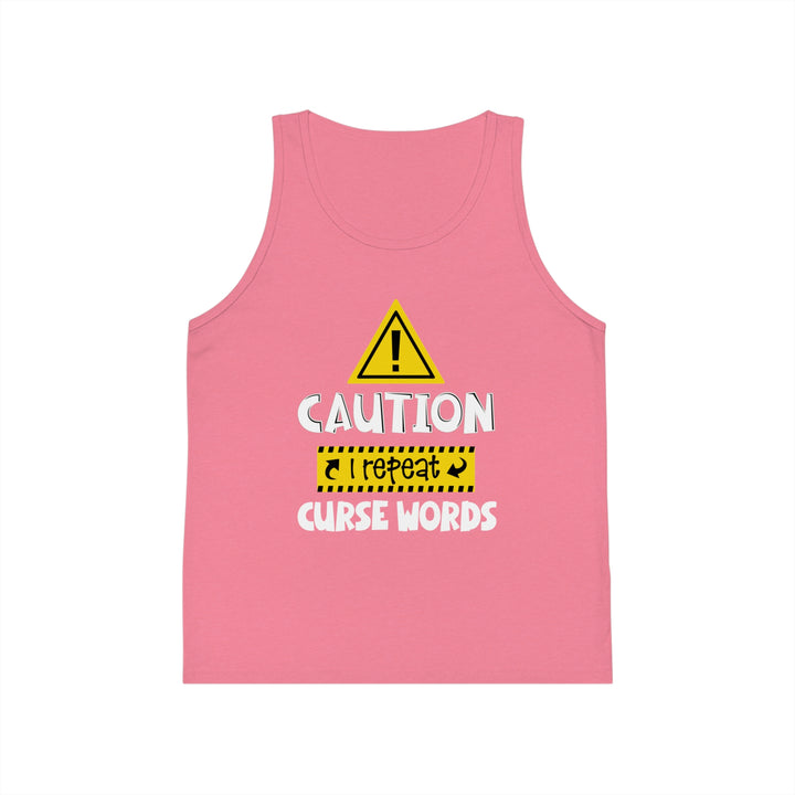 Caution - Kid's Jersey Tank Top