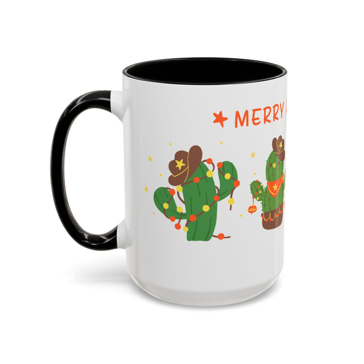 Merry Christmas Cactus -  Accent Coffee Mug (11, 15oz)
